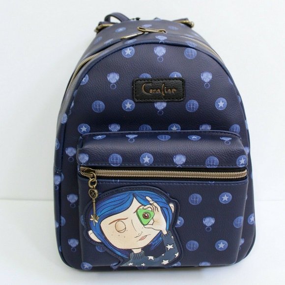 Loungefly Bags Loungefly Coraline Icons Mini Backpack Blue Poshmark